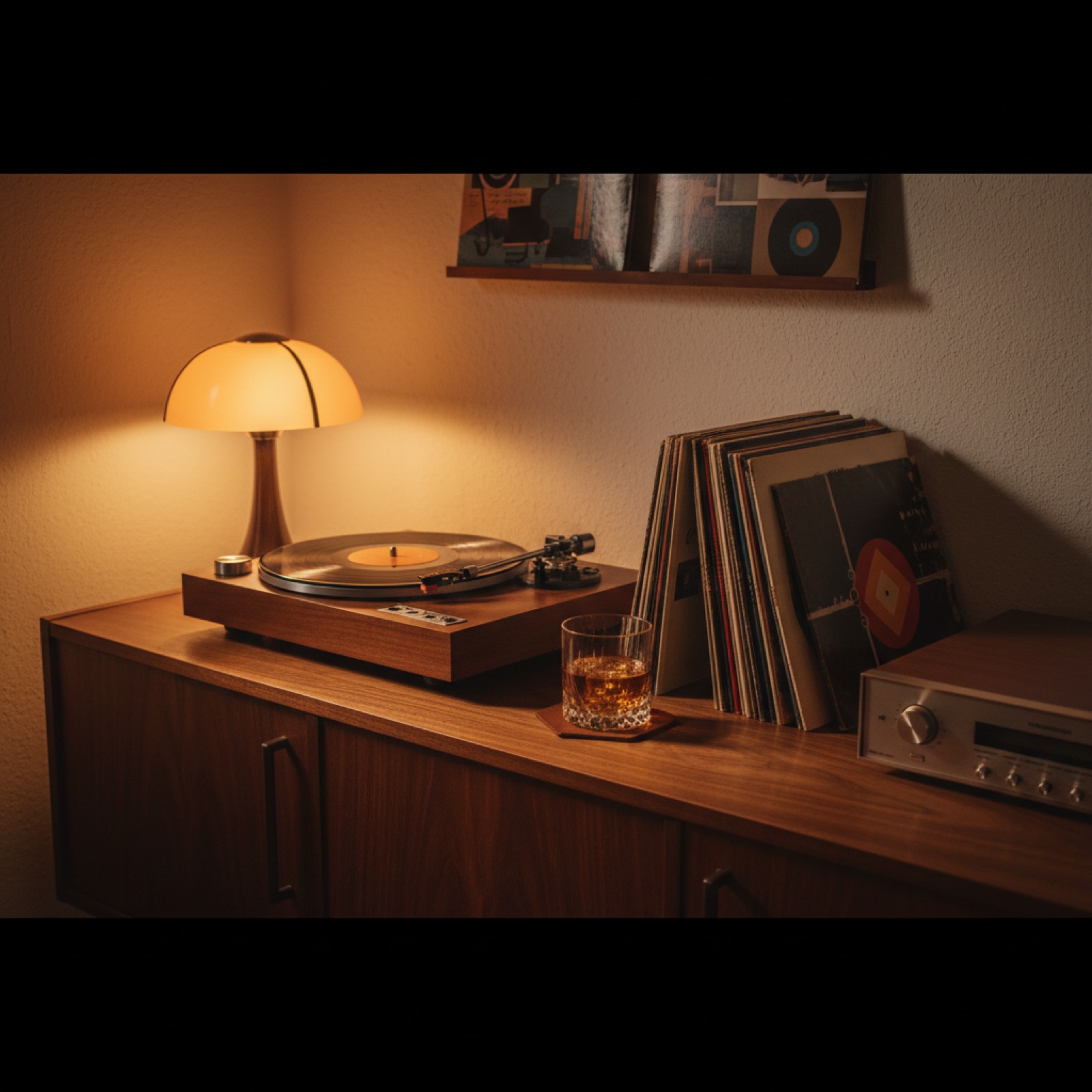 Platine vinyle dans un salon d'écoute